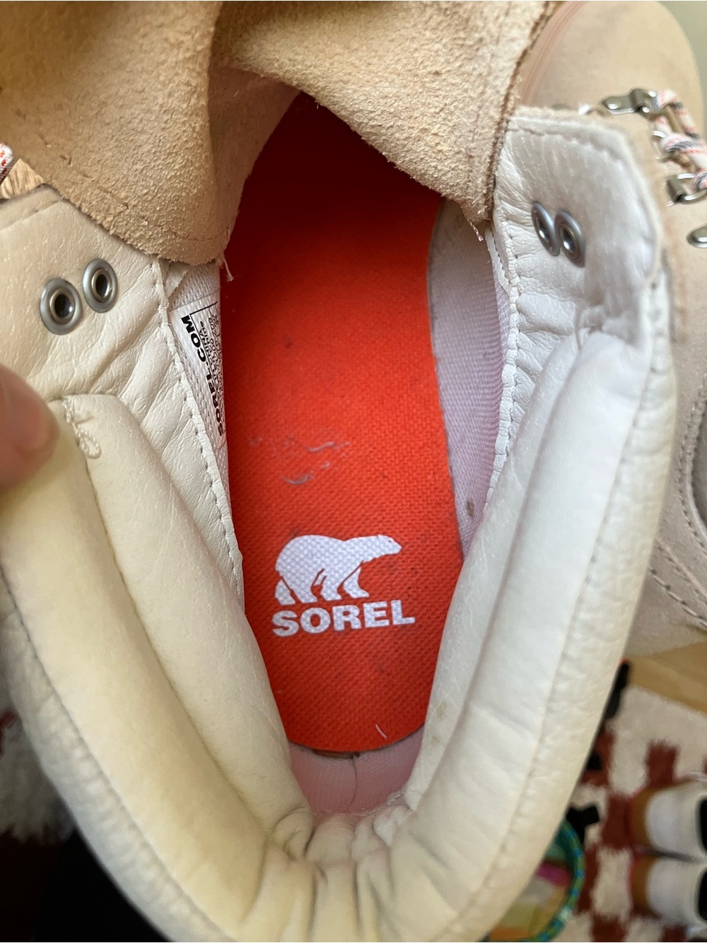 Sorel | Hi-Line Suede Orange Highlight Hiker Boot - Picture 6 of 9